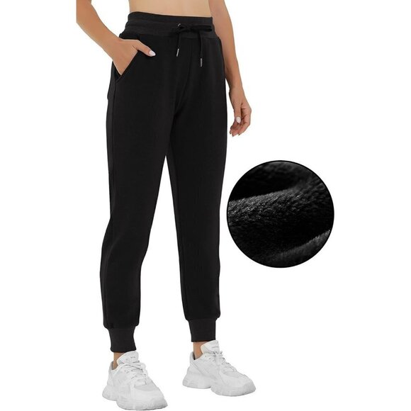 Fleece Lined Joggers for Women Thermal Sweatpants for Women Joggers with Pockets - Picture 1 of 6